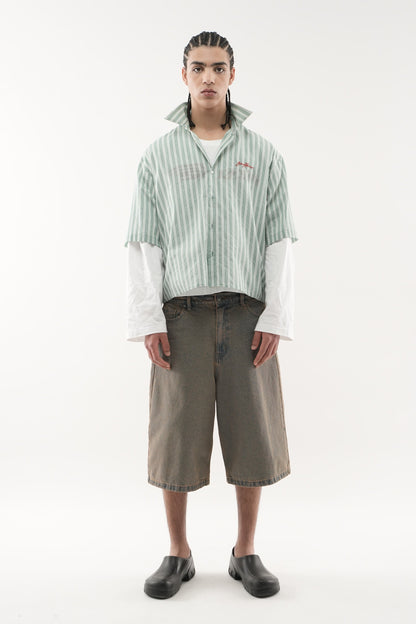 Signature Green Pinstriped Shirt